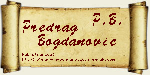 Predrag Bogdanović vizit kartica